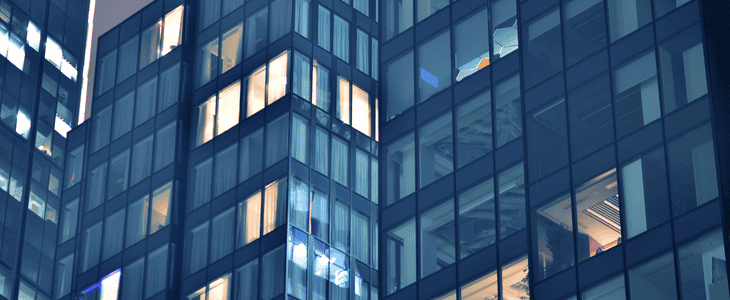 Night view of skyscrapers